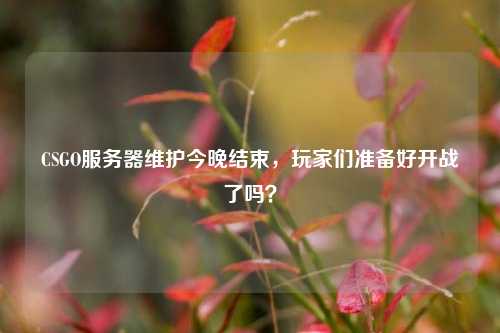 CSGO服務(wù)器維護(hù)今晚結(jié)束，玩家們準(zhǔn)備好開(kāi)戰(zhàn)了嗎？